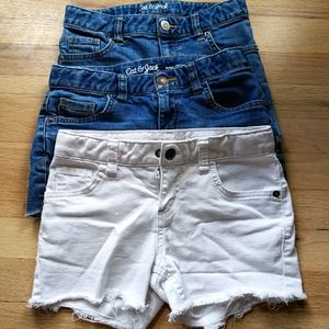3 pairs of jean shorts